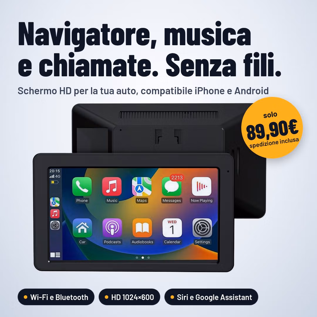 CarPlay Auto, schermo per auto